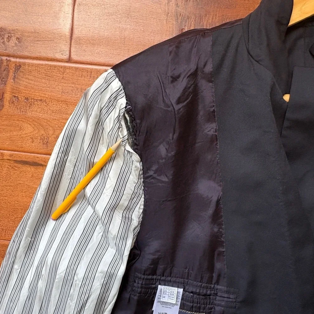 Brooks Brothers 1818 Fitzgerald Navy Blue Wool Blazer‎ Sport Coat Italy 42S